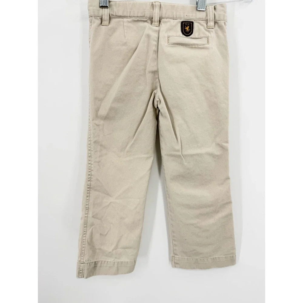 Ralph Lauren Girls Sz 6 RARE Postage Print Embroidered Horse VTG Khaki Pants